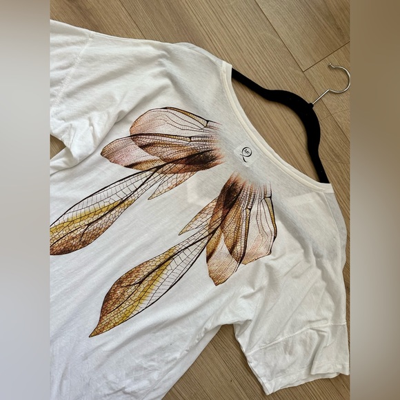 Alexander McQueen White T-shirts with Dragonfly Wings Size S - Picture 6 of 10